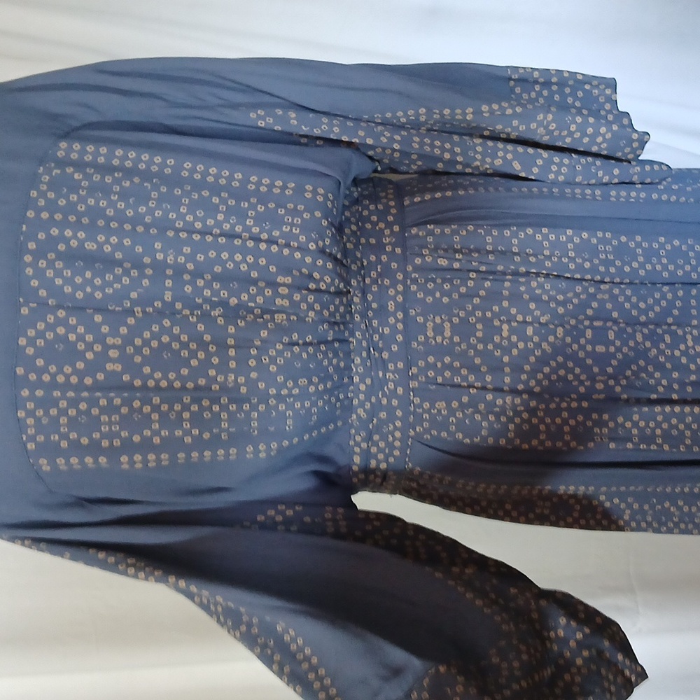 💙 Rare Free People Moroccan Print Kaftan Dress | Size 12 | Boho Gypsy Vibes - Picture 8 of 12